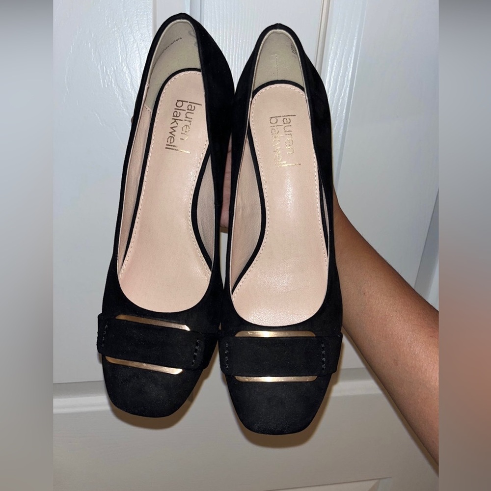 Lauren Blackwell Black Suede Heel Size 8